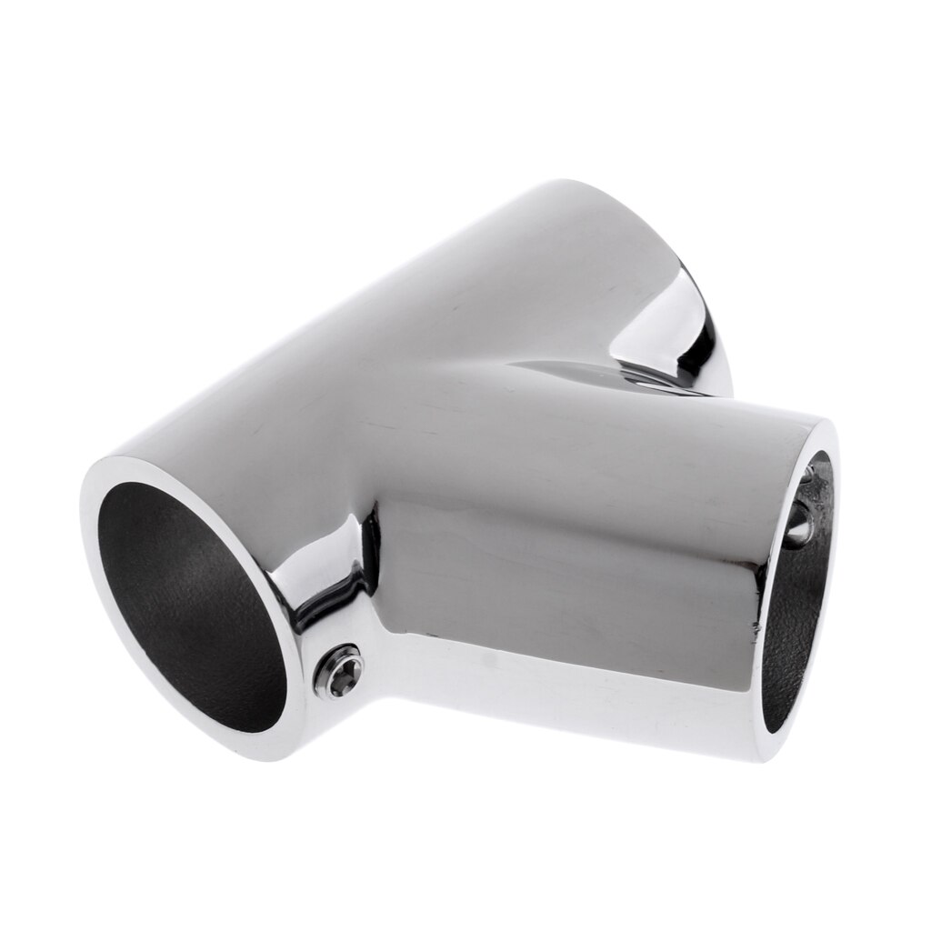 Rambarde de bateau en acier inoxydable 316, raccord en T/T à 60 degrés, connecteur de Rail poli pour Tubes de 1 pouce 25mm ou 7/8 pouce 22mm