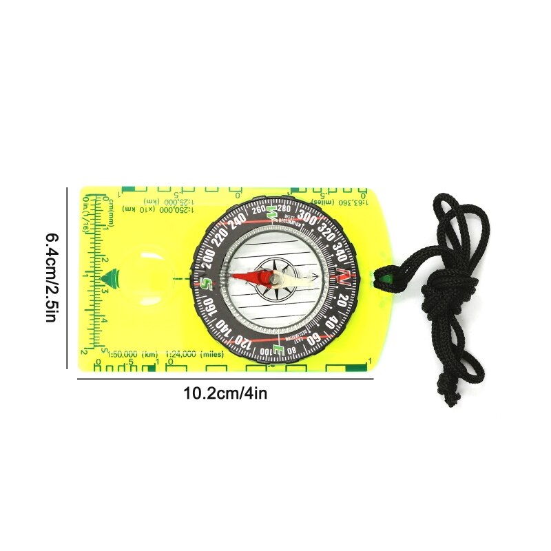 Compass Multifunctional Map Reading Compass Orienteering Compasses with Lanyard for Navigation Hiking Backpacking C