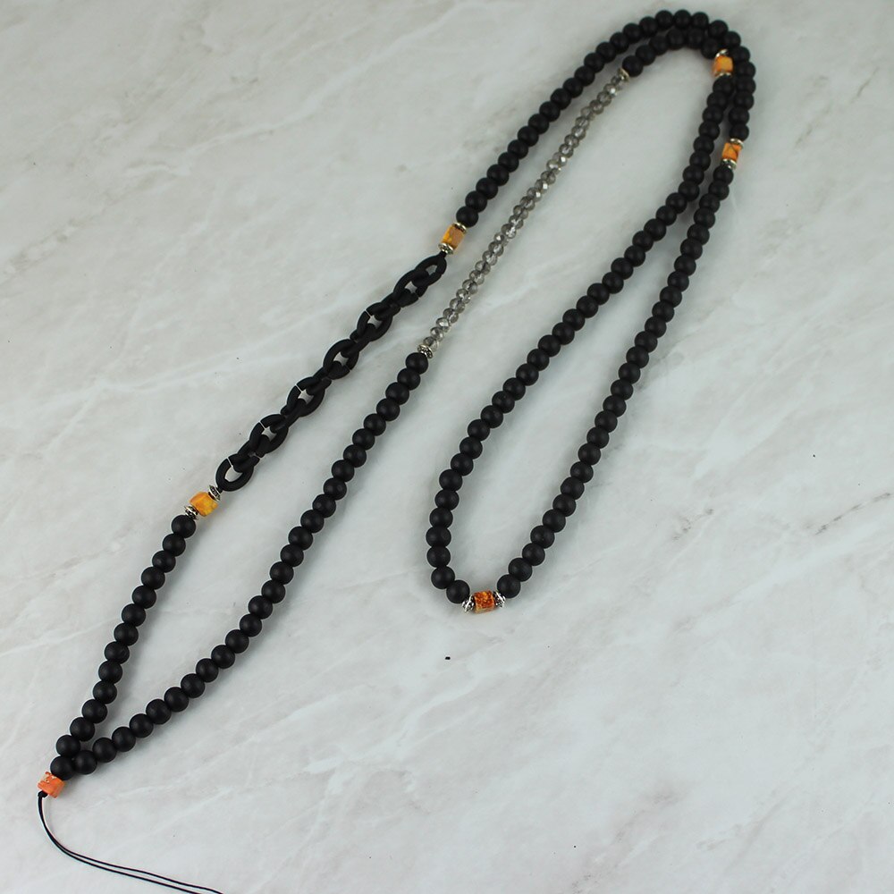 Grijs String Ketting Wood Beads Sleutelhanger Lanyard Voor Meisjes Telefoon Ketting Strap Lanyard Voor Sleutels: style3