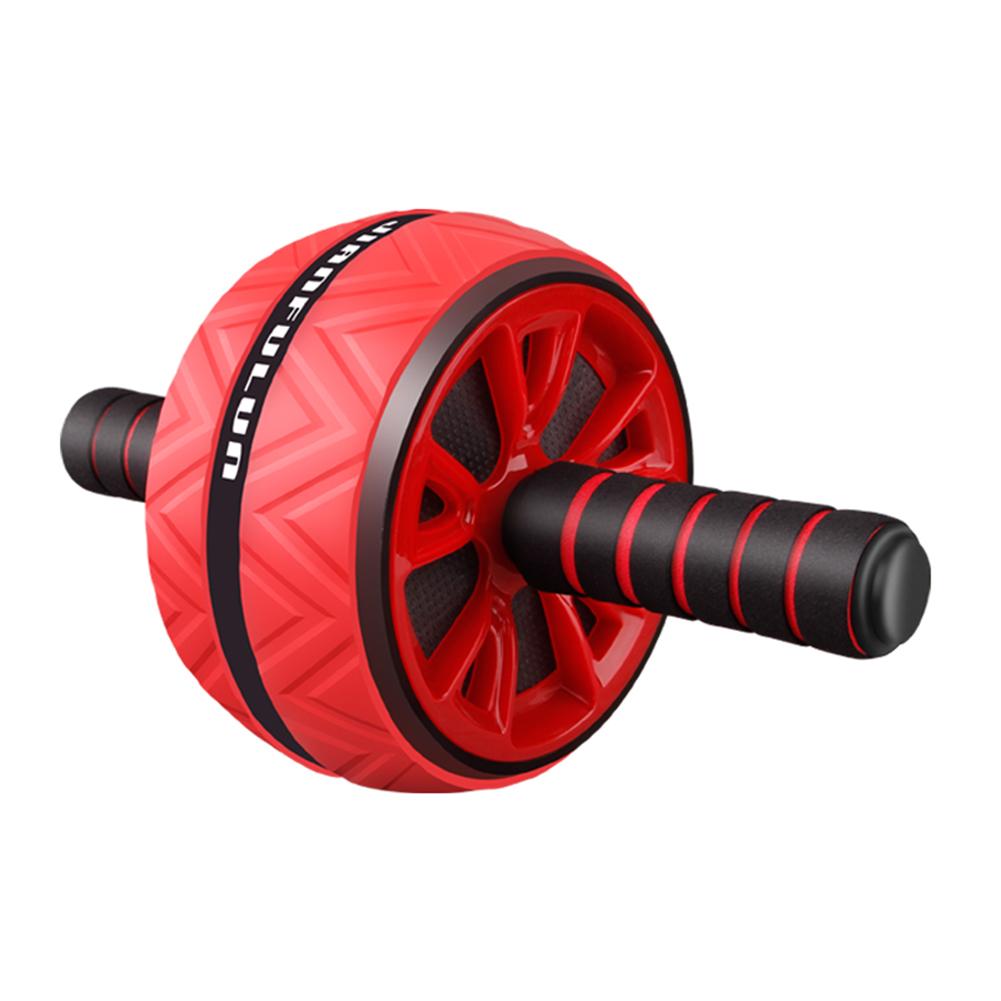 Rueda Abdominal de una sola rueda, equipo para ejercicio muscular, rodillo de Fitness para el hogar, gimnasio, rodillo de entrenamiento: Rojo