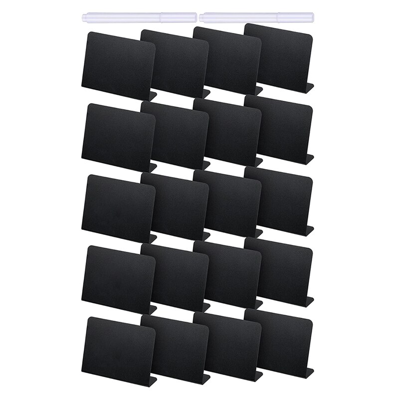 20Pcs 4 x 3 Inches Mini Chalkboard Table Tent Sign... – Grandado