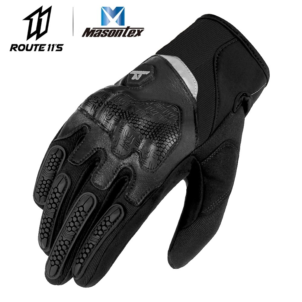 Masontex Moto-Cross Handschuh Kohlenstoff Fiber Motorrad Handschuhe Voll Finger Moto Touchscreen Guantes Moto Atmungsaktive Motorrad Handschuhe: Gold / XXL