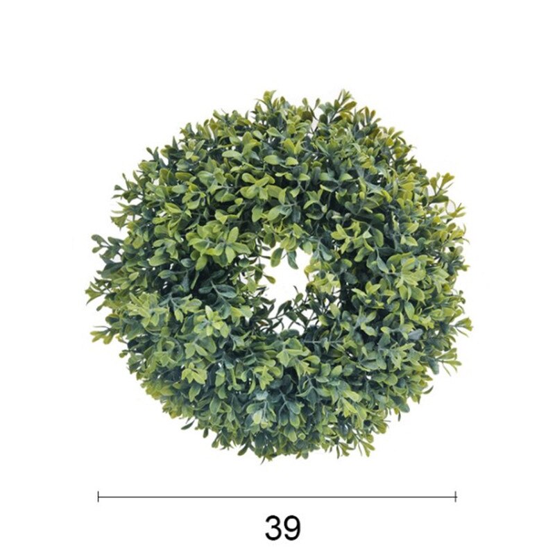 Hoveddør grønt krans græsser kunstige planter krans dør krans dekoration blomst græsser forår sommer bondehus indretning: A21
