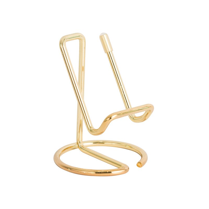 2pcs Mobile Phone Holder Stand Rose Gold Metal Tablet Desk Holders & Stands for iPhone X/8/7/6 Plus Samsung Phone/ipad: Gold