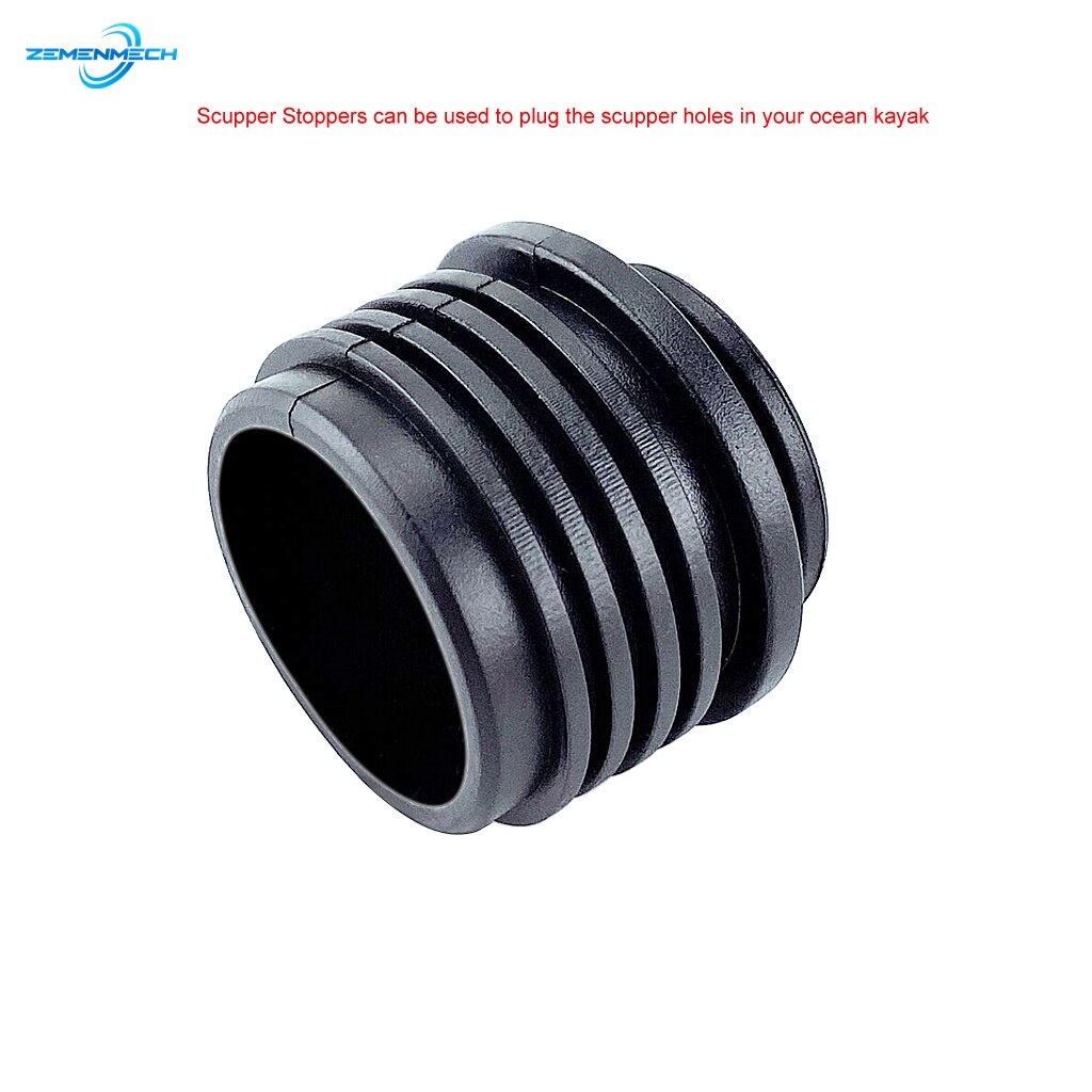2 Stuks Universele 40Mm Zwart Rubber Drain Gaten Stekkers Scupper Stopper Bungs Drainage Kajak Marine Boot Raften Rubberboot Kano vlot