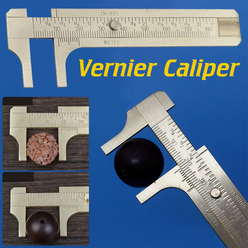 1pcs Double Scale Copper Caliper Mini Vernier Caliper Length 8CM