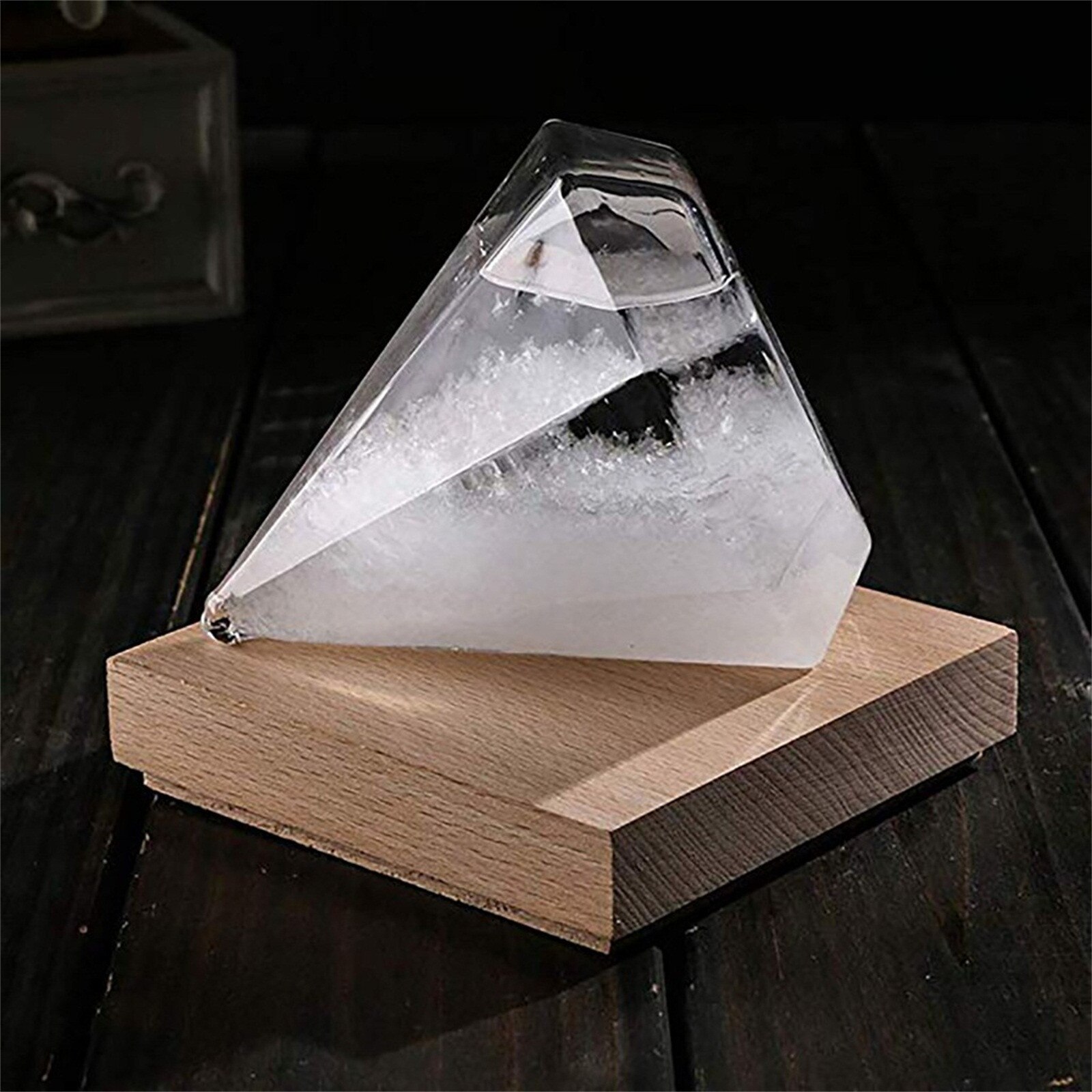 150ML Crystal Transparent Storm Glass Bottle Barometer Bottles Weather Forecast Stylish Desktop Water Weather Station #T2G