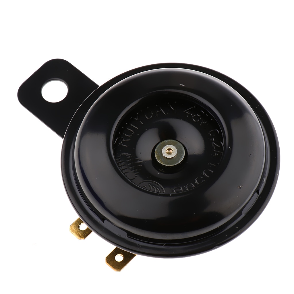 48V 0.2A uniwersalny Super głośny klakson robić roweru elektrycznego czarna trąbka