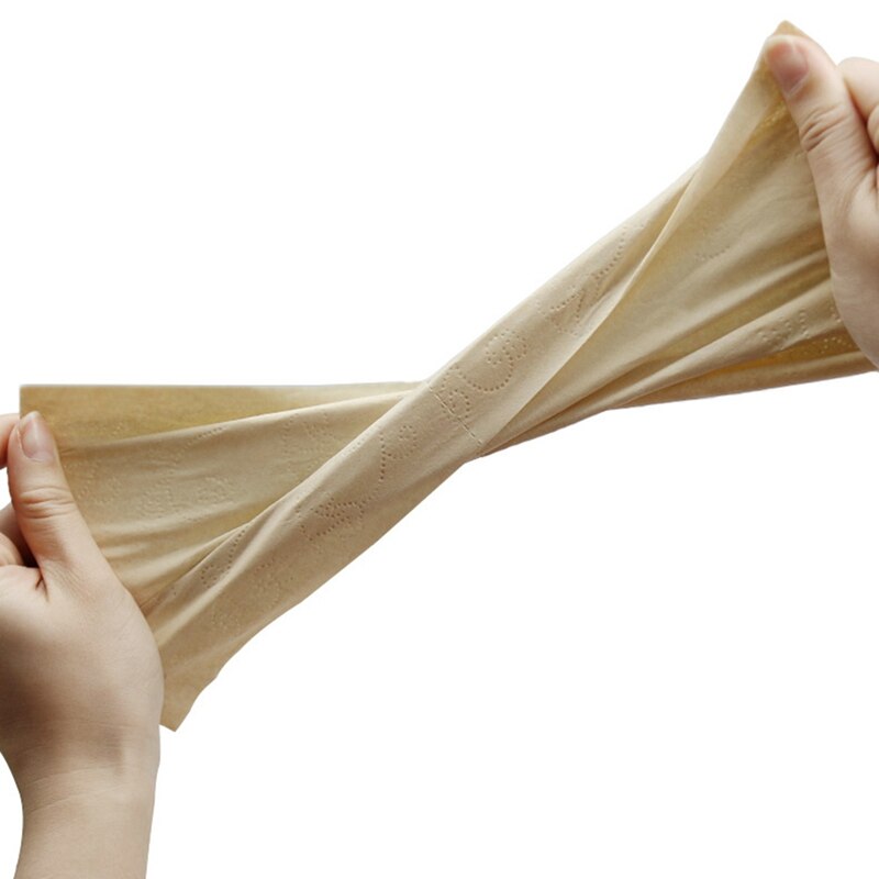 1 rolls fácil dissolução escritório macio escola nenhuma irritação 4 camadas engrossado papel higiénico de gravação polpa de bambu coreless