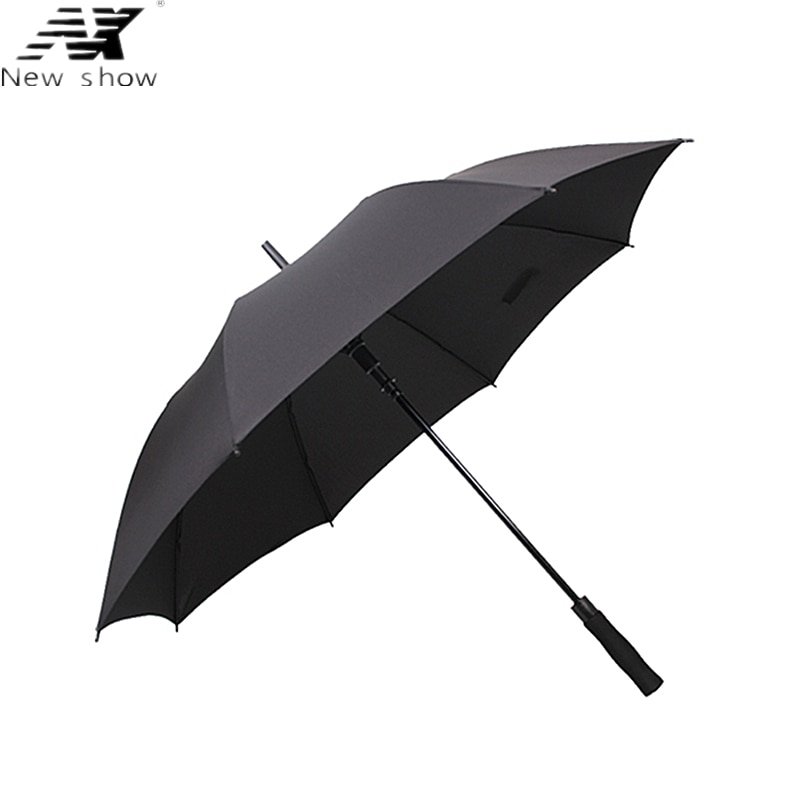 Nx stor lang semi-automatisk paraply golf enkeltlags diameter 135cm mand og kvinder business stærk vindtæt paraply