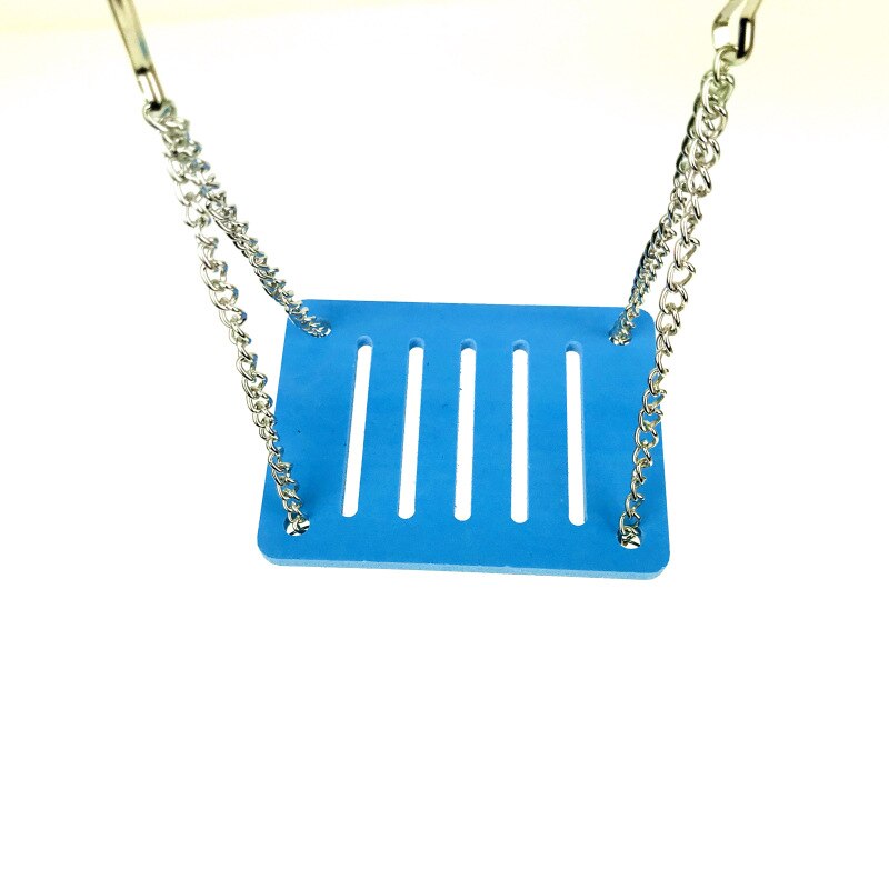 Juguete columpio para hámster, soporte colgante para conejillo de indias, jaula de juguete para ejercicio para mascotas pequeñas, con cadena de suspensión, plataforma para hámster