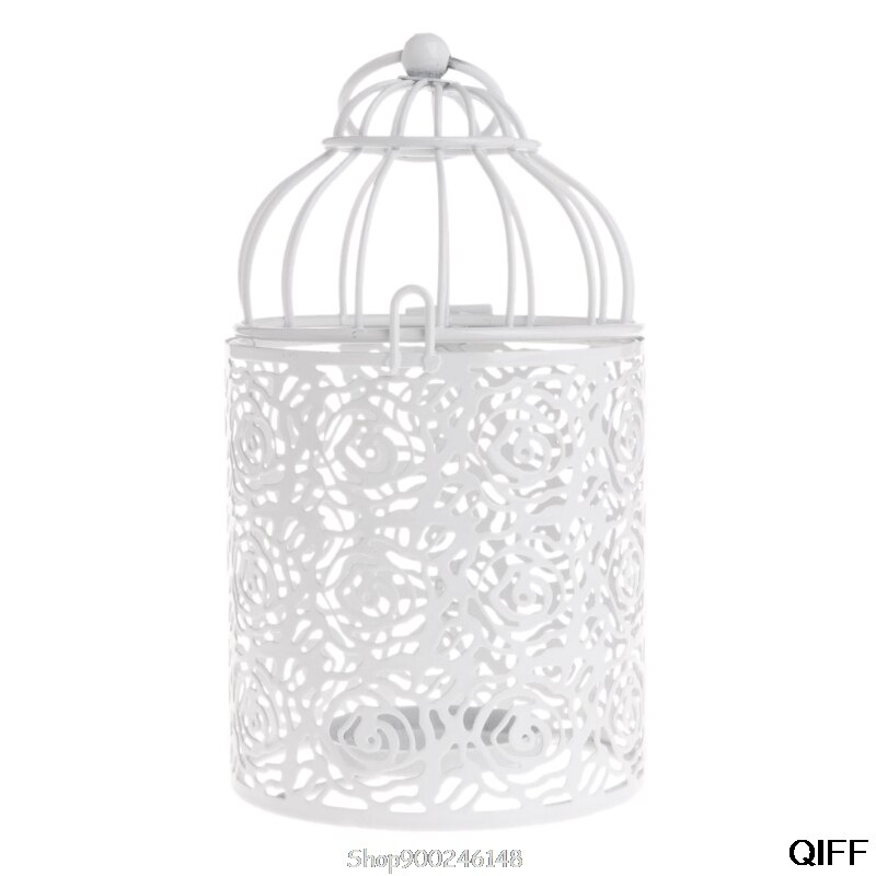 Hollow Holder Candlestick Tealight Hanging Lantern Bird Cage Vintage Wrought N18 20: 5AC100492-G