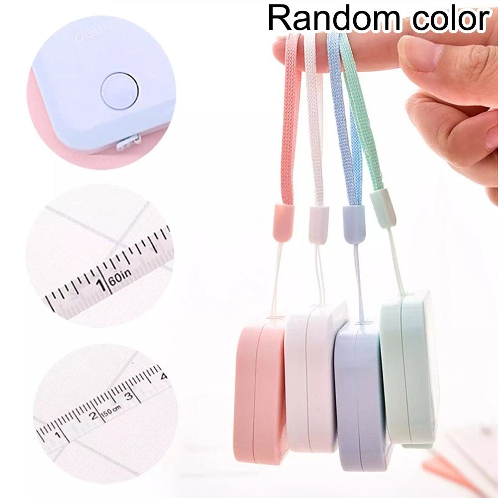 1 *Ruler Measuring Tape 43mm Stationery Office Imperial Retractable Automatic Sewing Measuring Tape Ruler Sent BY RANDOM