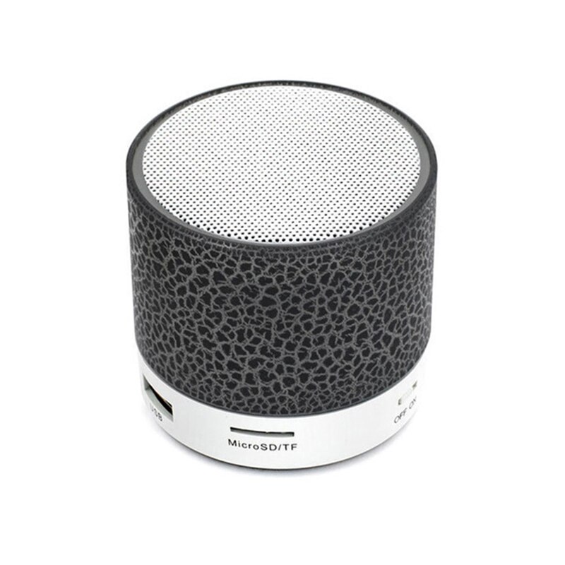 Bluetooth Speaker Mini Draadloze Speaker Subwoofer Kleurrijke Led Licht Draagbare 20W 15W 400Mah Ingebouwde Batterij plastic Full-Range: black