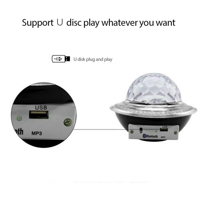 Bluetooth Speaker Disco Ball Light Party DJ Stage Light Projection Lamp Bluetooth Charging UFO Light Remote Control LED Lamp