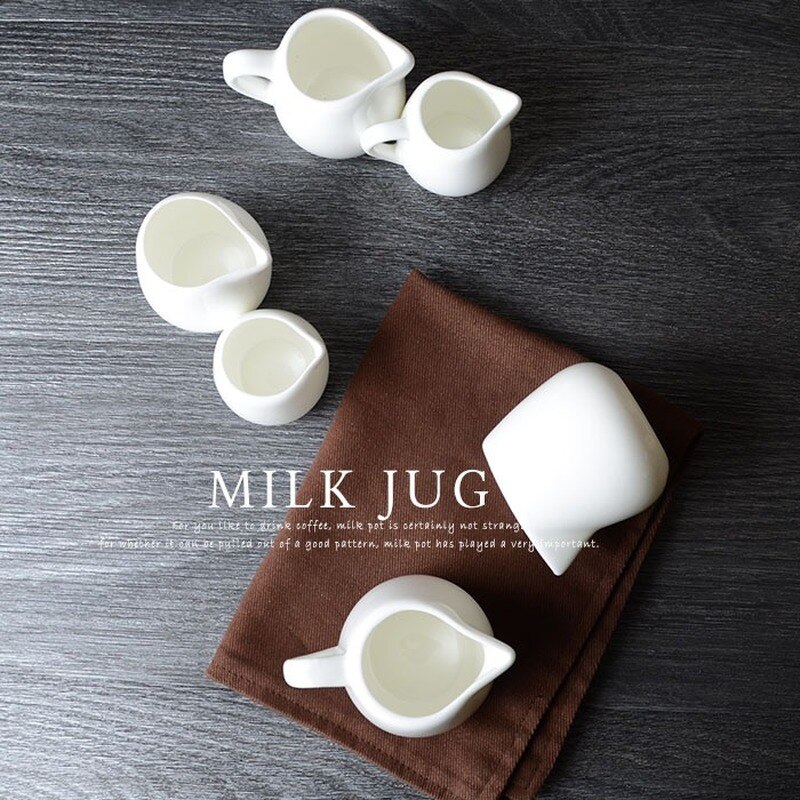 Zuiver Wit Kleine Melk Cup Cafe Mini Melk Tank Melk Pot Honing Melk Kopje Koffie Melkkan Keramische Mini Melk pot Koffie Accessoires