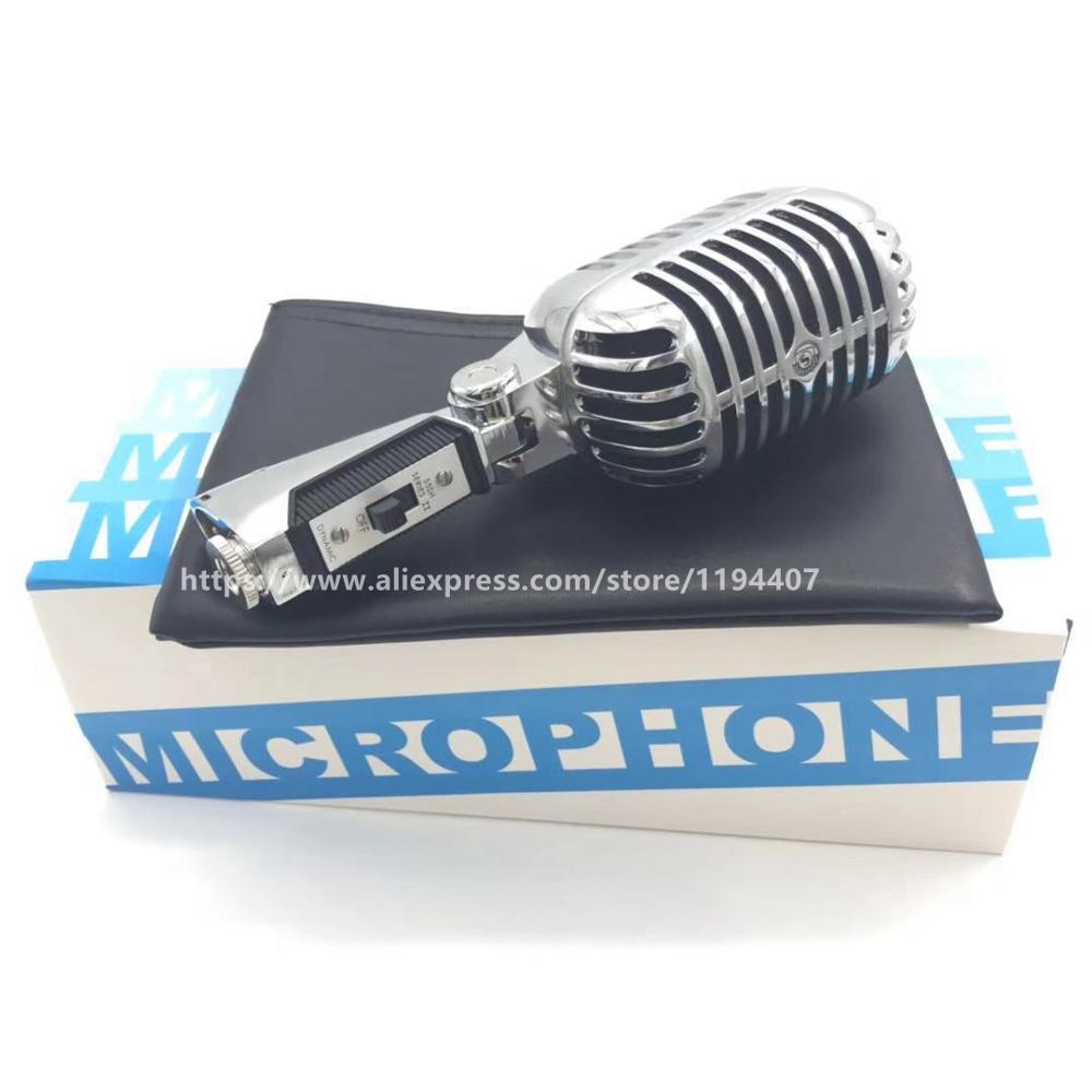 Professionele Metal Classic Retro Dynamische Microfoon Vintage Vocal Mic Voor 55SH Serie Ii Bar Zingen Launchpad Dj Karaoke Systeem