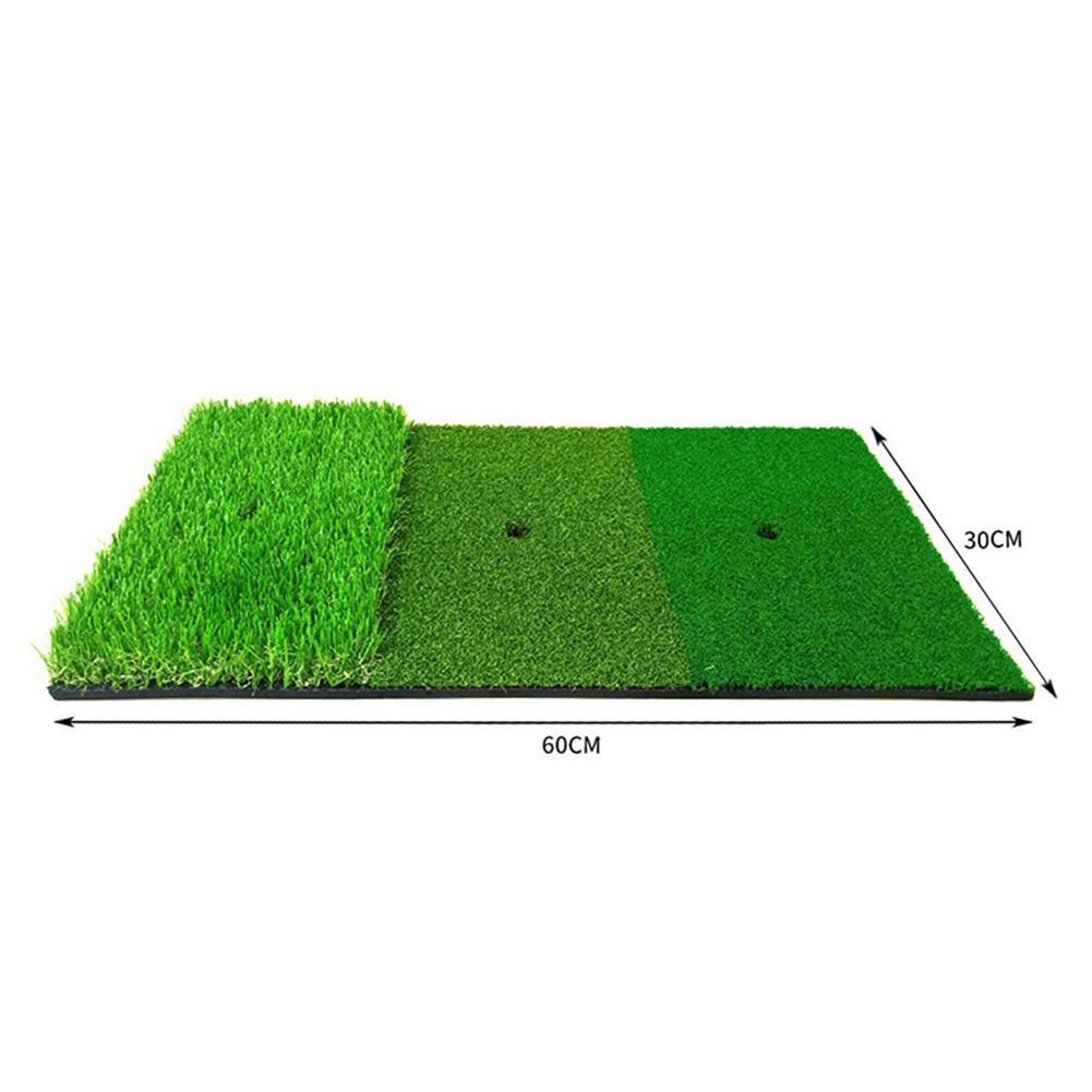 Golf trainingshulpmiddelen oefenmat kunstgras gras buiten achtertuin duurzaam slagmat 30*60cm mat pad golf rubberen pad trai  h6 j 1: Default Title