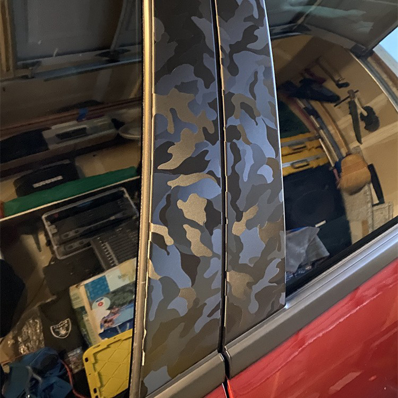 Hojas de envoltura de vinilo de camuflaje negro fantasma 3D para calcomanías de Interior de coche y motocicleta, película adhesiva DIY, pegatinas de PVC