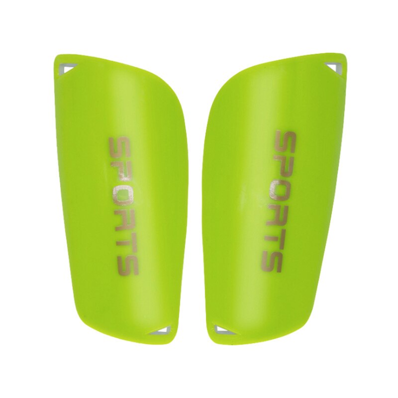 Thickened Strength Plastic Guard Plate Comfortable Protection Adult Children Football Leg Protector: Fluorescent green / S