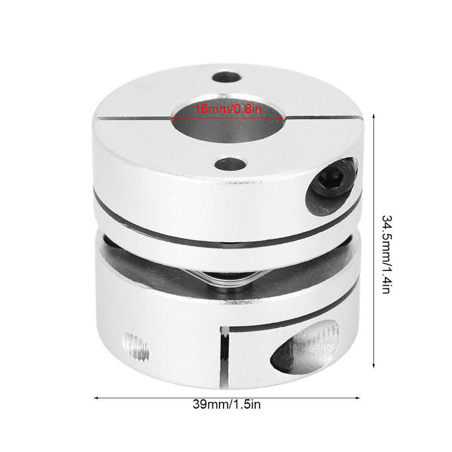 GS 39x34.5 to 16x16 Shaft Coupler Single Diaphragm Flexible Plum Coupling Connector for Water Pumps Fans