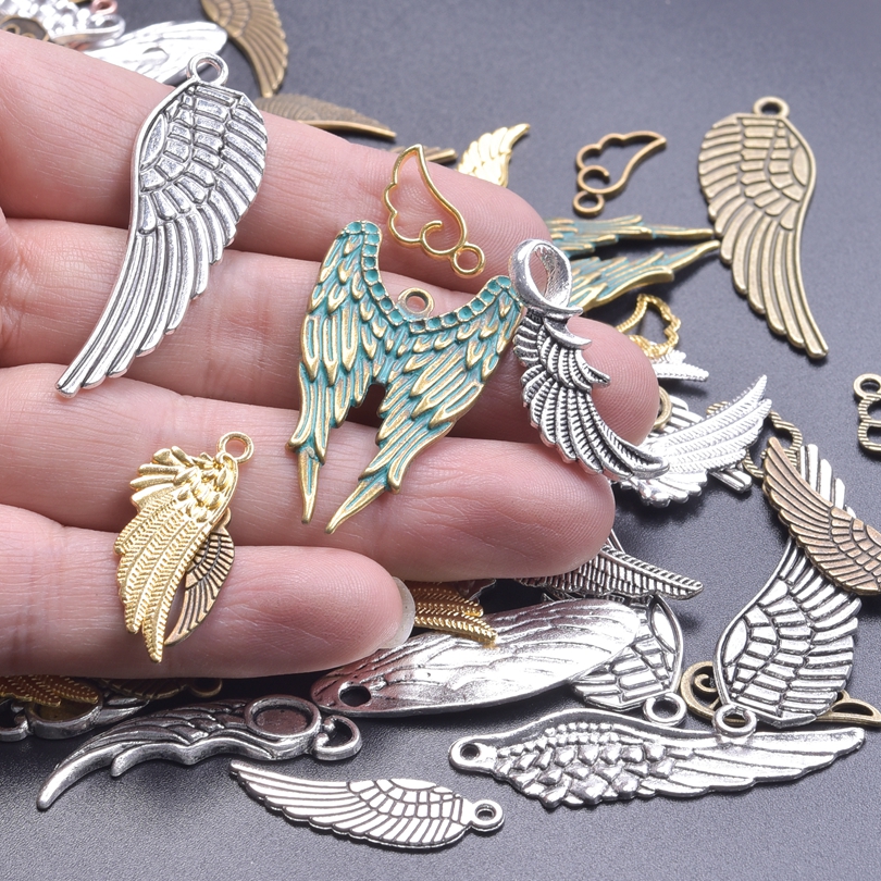 30 Uds. De dijes de animales de nota musical de avión de Metal de colores mezclados para fabricación de joyas, suministros DIY, pendientes, pulseras, accesorios, colgantes: COLOR ORO ROSADO