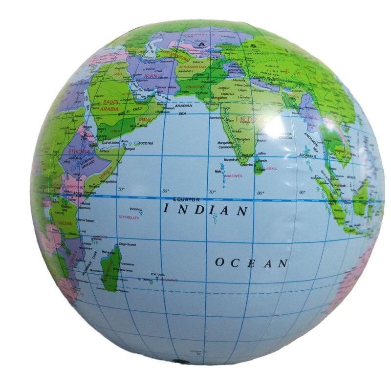 30cm Inflatable Globe World Earth Ocean Map Ball Geography Learning Educational Beach Ball Kids Geography Educational Supplies