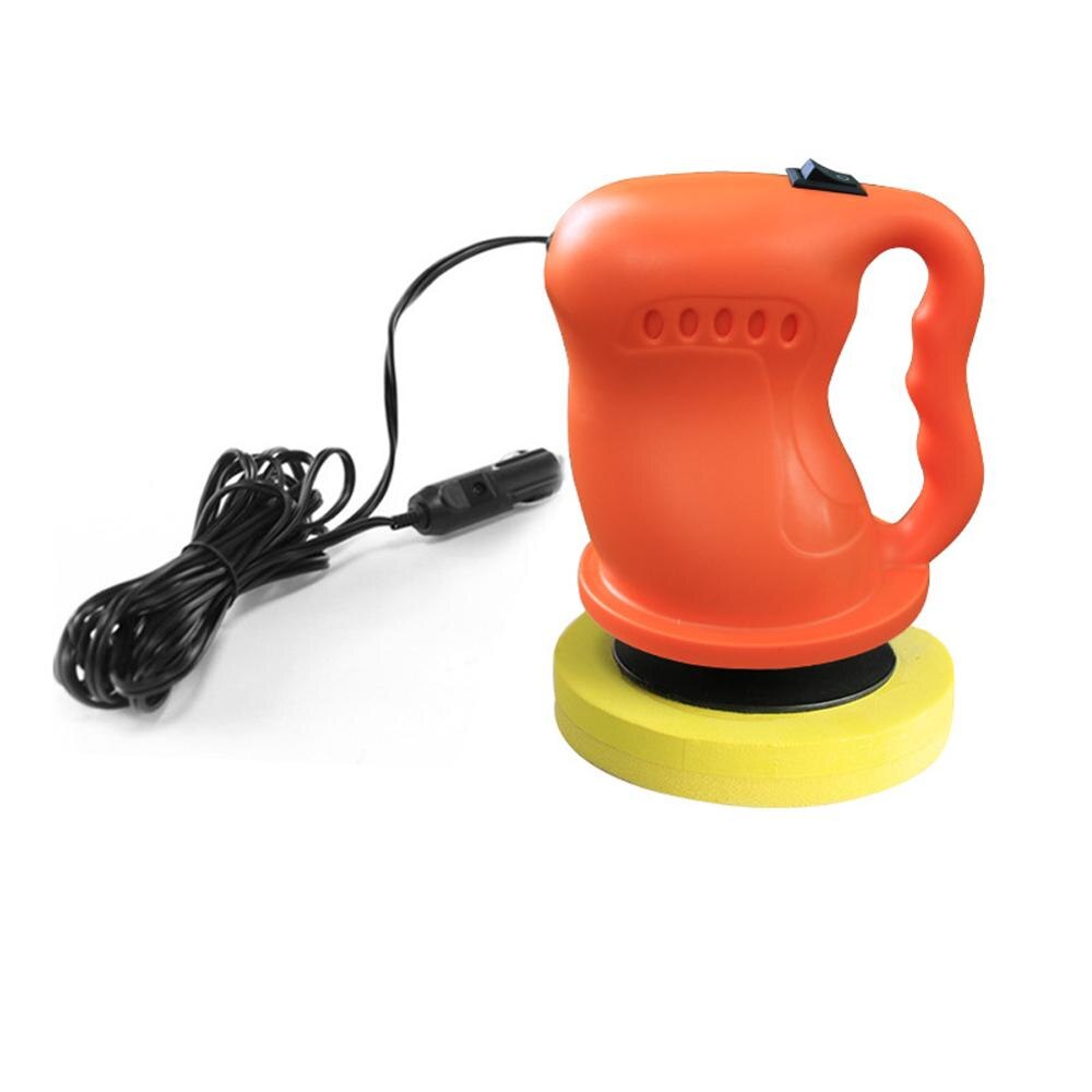 12v bil polermaskine elektrisk voks polering maskine auto lak pleje bil poler maskine voks værktøj voks slibemaskine: Orange