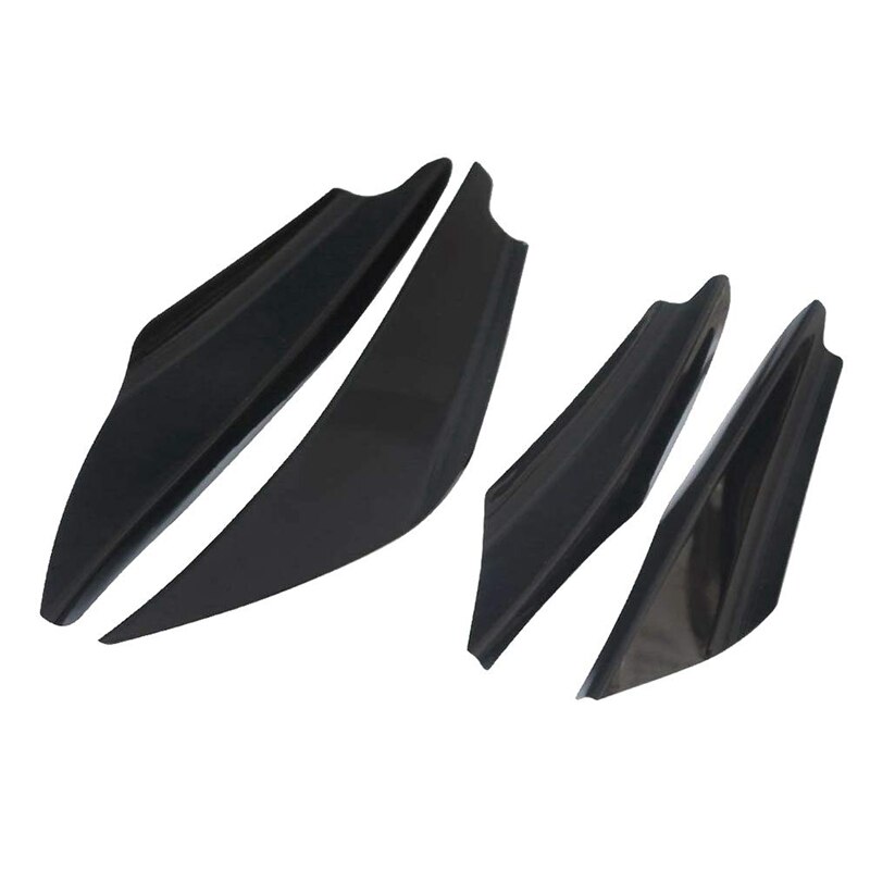 Canards de parachoques delantero, difusor de carrocería, aletas de alerón, ajuste Universal para cualquier coche, 4 Uds.