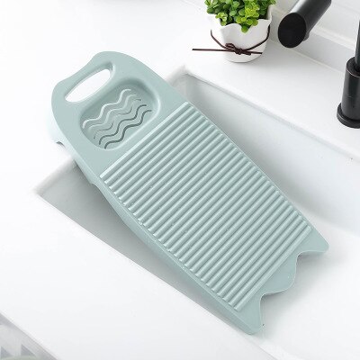 Baignoire en plastique avec planche à laver, lave-linge épais, lavage des sous-vêtements de bébé, planche à laver en plastique, outils de nettoyage de vêtements: Light blue