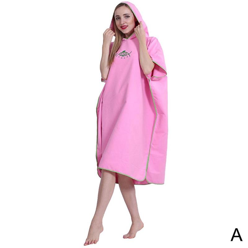 Absorbent Cloak Of Beach Hooded Gown Is Easy To Put On And Take Off: A