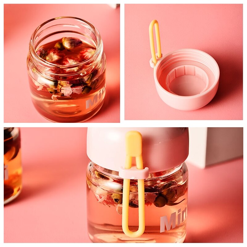 Mini bouteille d'eau en verre de 150ml, petite tasse d'eau Portable coréenne, tasse réutilisable de voyage, tasse en verre anti-fuite pour enfants
