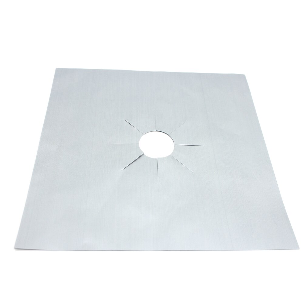 1PC Kitchen Gas Hob Protector Universal Heavy Duty Oven Liner Gas Hob Protector Sheets: Silver