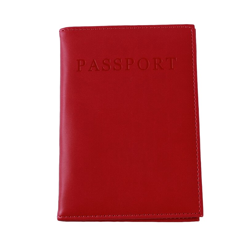 Solide Farbe Multi-Karte Passport Karte Karte Geldbörse Reisepass Schutz Brieftasche Visitenkarte Weichen Passport Abdeckung: red