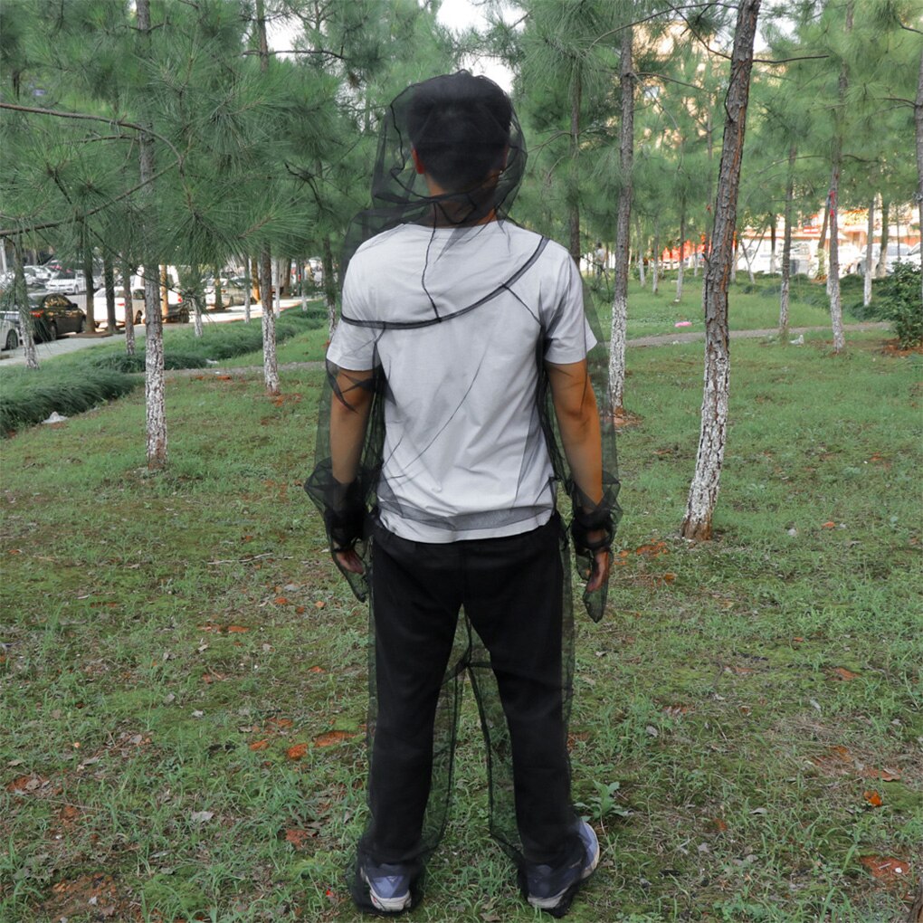 Anti-insect Clothes Breathable Outdoor Adjustable Hooded Suit Netting Quick Dry Insect 170-190cm Height Skin Protector
