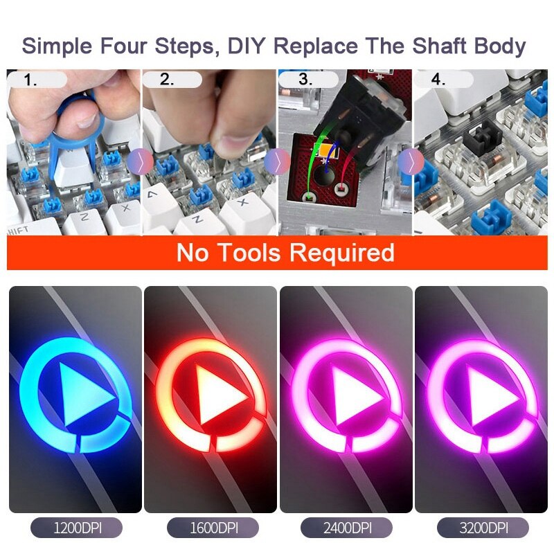 Game USB Mechanical Keyboard Competition Mouse Headset Three Sets of a Station to Buy!