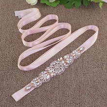 TRiXY S426 Rhinestone Belt Stunning Bridal Belt Rose Gold Diamond Belt Wedding Belt Crystal Wedding Sash Woman Sash Belt