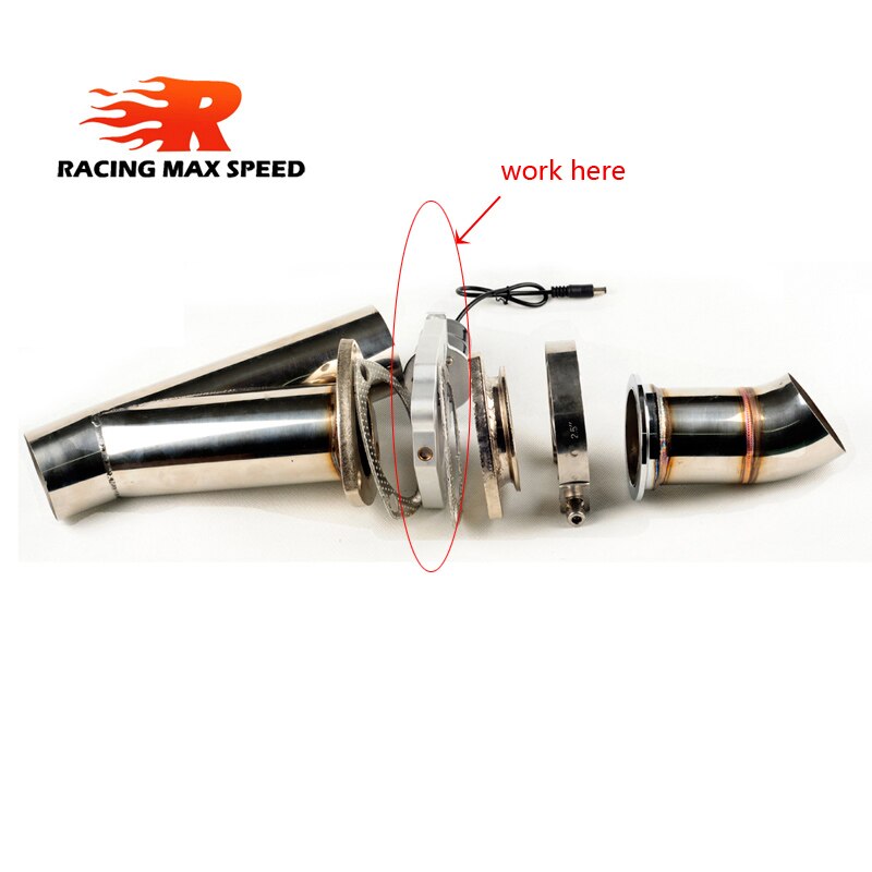 Universal Exhaust Billet electric exhaust valve butterfly valve for 2.5 inch 3 INCH exhaust cutout system with switch button CVS