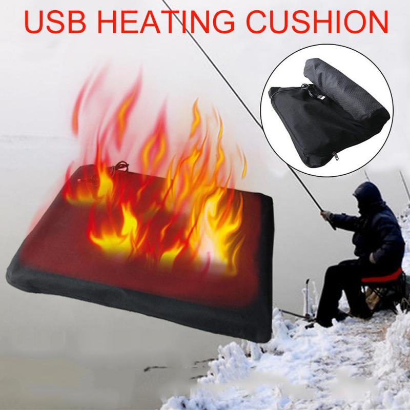 Outdoor Elektrische Verwarming Kussen Mat 30X40CM USB Koolstofvezel Verwarming Kussen Automatische Opblaasbaar Kussen Vissen Mat
