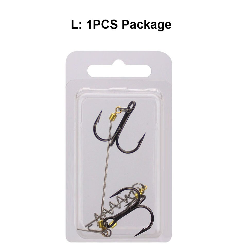 Carbon Vishaak Prikkeldraad Triple Haken Set Zachte Lokken Aas Vishaak Jig Rig Helpen Haak Schroef Pin String