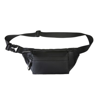 Waterdichte Man Heuptas Fanny Pack Mode Borst Pakken Outdoor Crossbody Tas Grote Capaciteit Unisex Riem Tassen Hip Taille Packs: Black