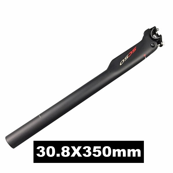 TOSEEK SC50 Carbon Seatpost Bike Seat Post Bicycle Seat Tube 27.2/31.6*350/400 mm For MTB / Road Cycling Parts: 30.8x350mm