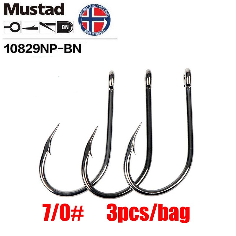Mustad norge ursprung fiskekrok havsfiske jigg krok jigg beten krokig mun krok ,10829np- bn: 7 0