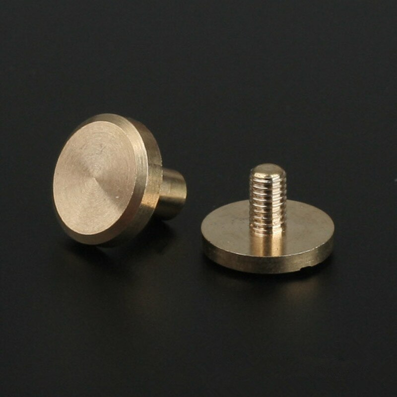 20 pçs bronze rebites parafusos de couro prego artesanato rebites carteira parafusos sólidos botões de pano unhas decorações diy scrapbooking álbum