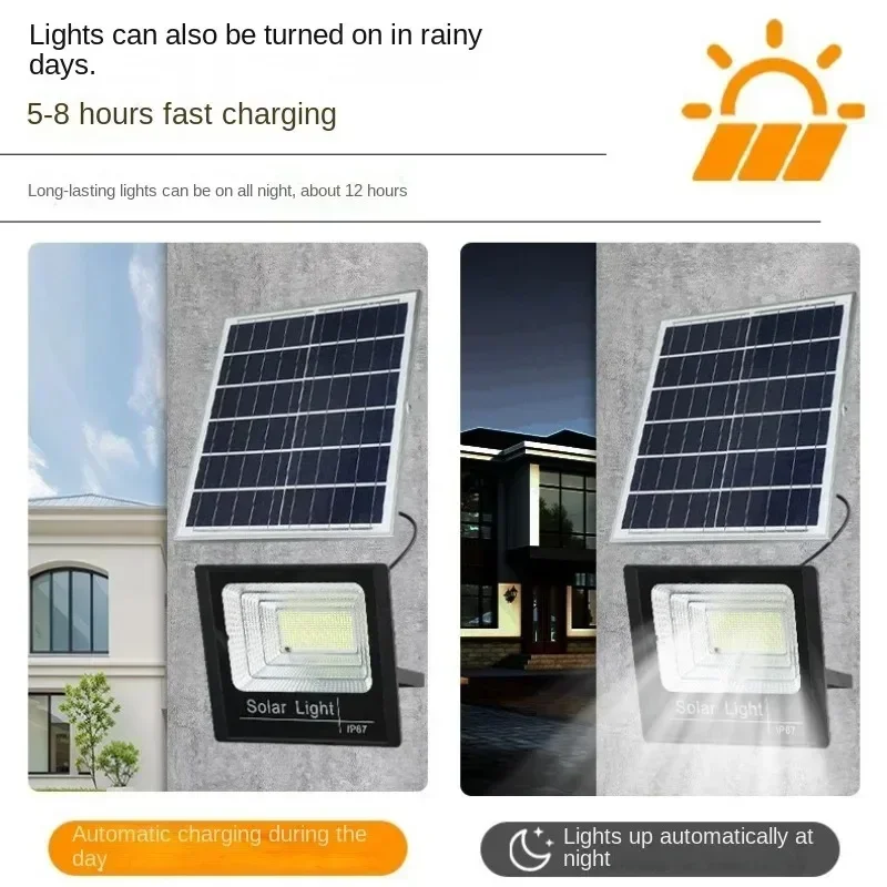 Waterdichte buitenverlichting 300w zonne-energie met afstandsbediening , schijnwerpers op zonne-energie, 500w 100w 50w spotlights op zonne-energie 200w