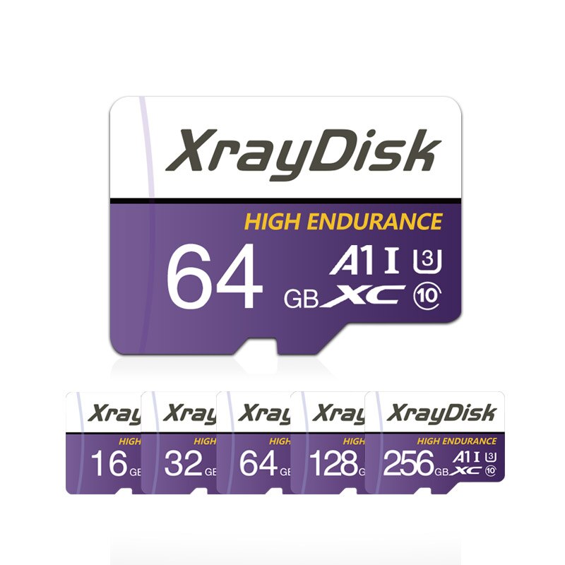Xray disk tf karte 64g 128gb 256gb speicher karte high speed mit adapter a1 u3 klasse 10 v30 für telefon/kamera/dash: 64 GB