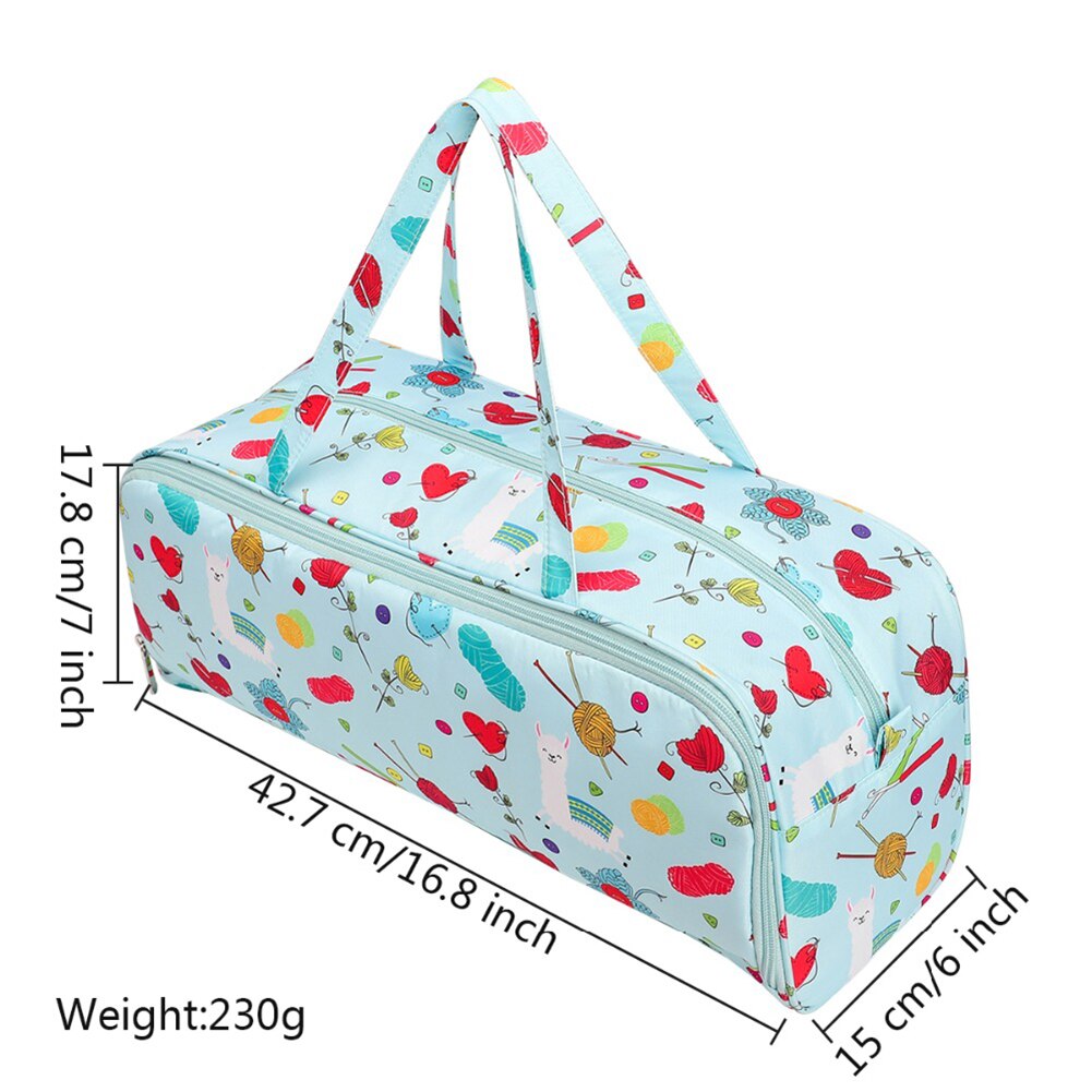 Portable Knitting Bag Wool Yarn Crochet Hooks Storage Bags Sewing Needles Organizer Sewing Knitting Storage Bag Pouch: Clear
