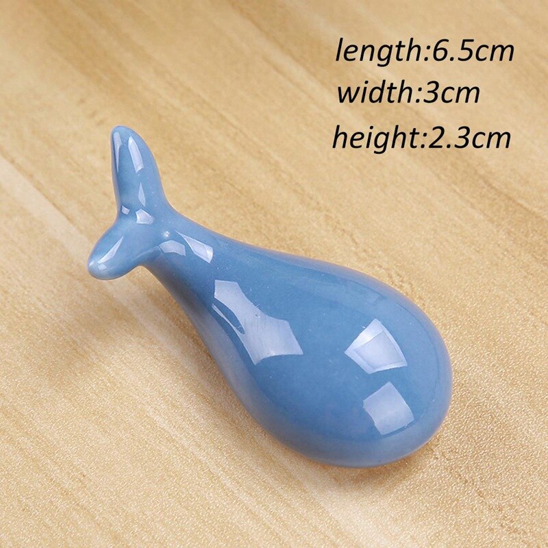 Japan Style Ceramic Chopsticks Holder Whale Shape Chopsticks Care Spoon Stand Rack Rest Kitchen Tableware Decoration