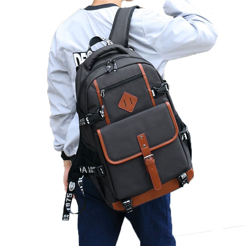 AOLIDA Oxford Backpack For Teenagers College School Backpack Student School Bags For Boys Fits 15.6&#39;&#39; Laptop Men&#39;s Backpacks