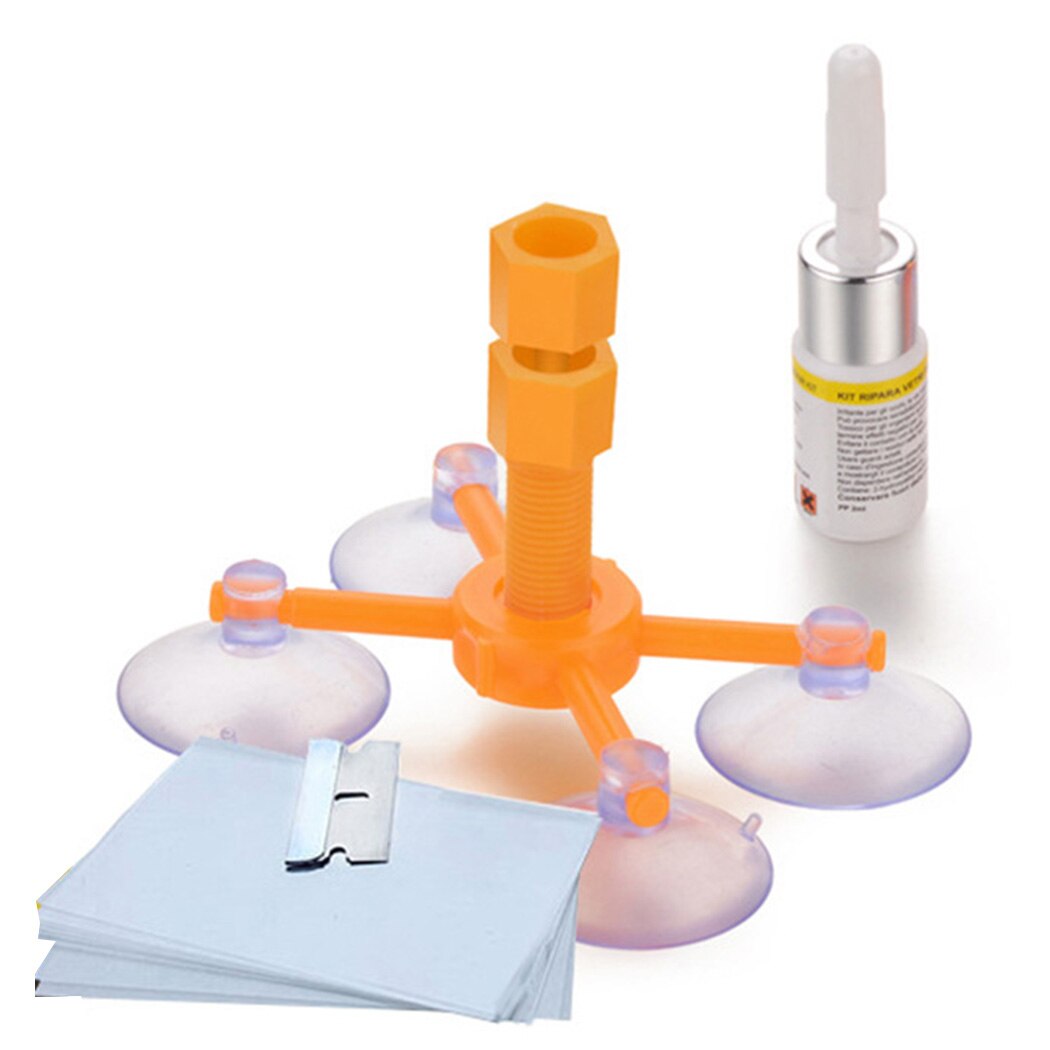 Tool Windshield Repair Kit DIY Car Bullseye Rock Chip Resin Windscreen